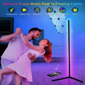 RGB Floor Corner Lamp APP Control Rainbow color DIY Mode with Music Sync Faction for Living Room Decoration