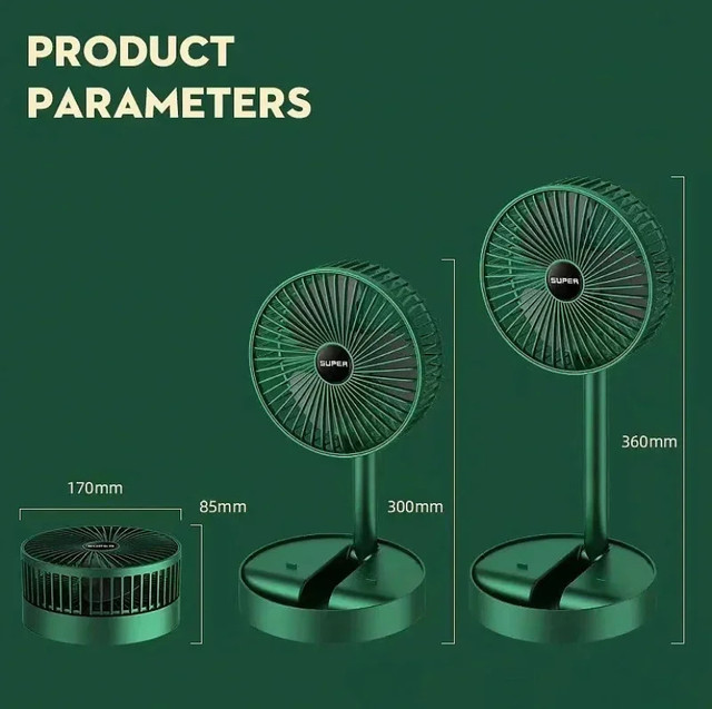 Desktop Foldable Fan S11-F1190 - Image 4