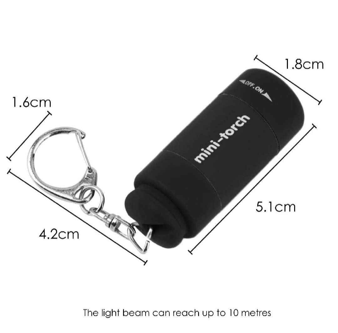 Mini Flashlight Portable Pocket Torch Key Ring DIY Tool for Home - Image 2