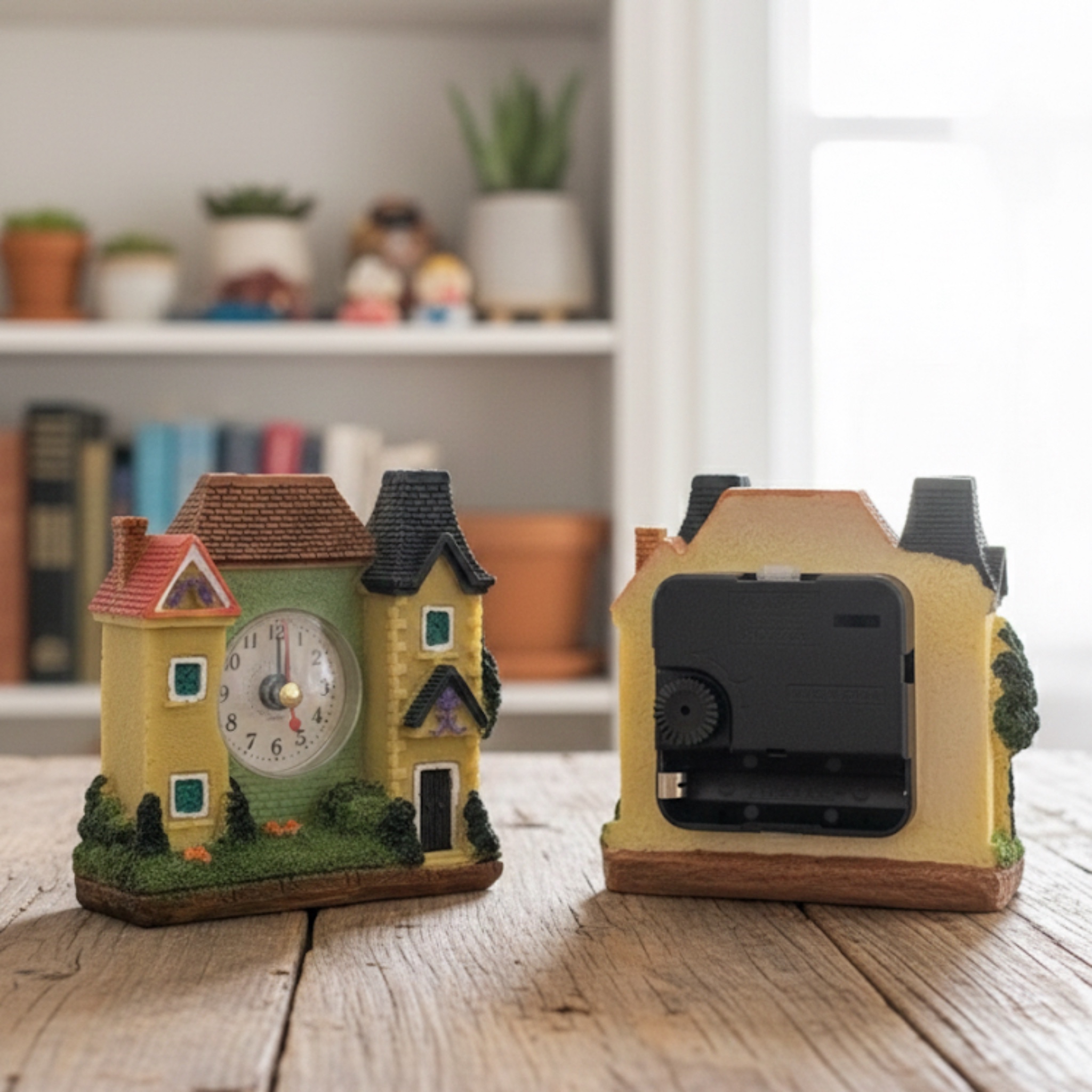🏡 Mini House Decorative Table Clock – Vintage Cottage Style - Image 4