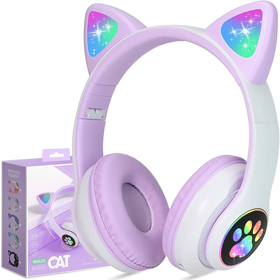 STN-28 Wireless Cat Ear Headphones – LED RGB Light, Bluetooth 5.0 - Image 9