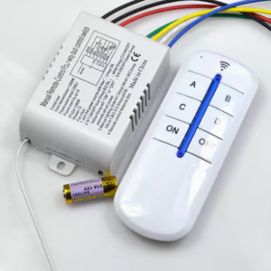 4-Channel Wireless ON/OFF Lamp Remote Control – Receiver & Transmitter Switch for Home Lighting