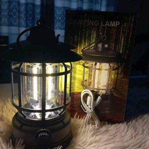 Retro Rechargeable Camping Lamp – Vintage Look, Modern Power ⚡