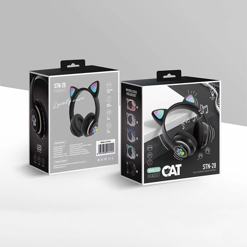 STN-28 Wireless Cat Ear Headphones – LED RGB Light, Bluetooth 5.0 - Image 3
