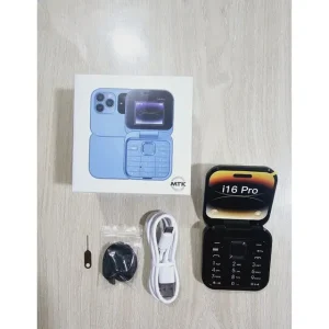 i16 Pro Flip Mobile Phone – Dual SIM, Magic Voice