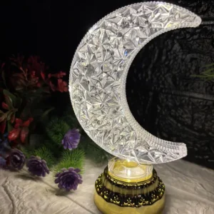 Crystal Moon LED Lamp – Magical Multicolor Night Light for Bedroom & Kids Room
