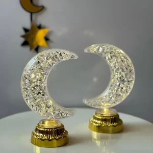 Crystal Moon LED Lamp – Magical Multicolor Night Light for Bedroom & Kids Room