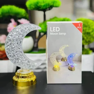 Crystal Moon LED Lamp – Magical Multicolor Night Light for Bedroom & Kids Room