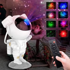 Astronaut Projector Robot Night Light (L4-L3081) - 360° Rotatable Galaxy & Starry Sky Projector