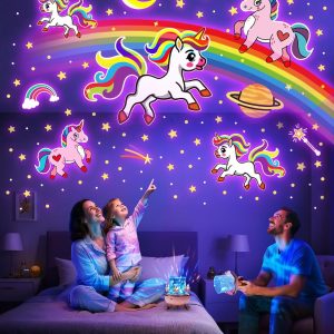 Onefire Unicorn Night Light Star Projector for Kids (15 Sounds, 15 Films) – Baby Sound Machine