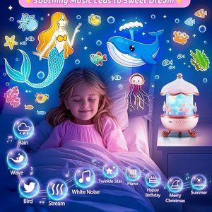 Onefire Unicorn Night Light Star Projector for Kids (15 Sounds, 15 Films) – Baby Sound Machine