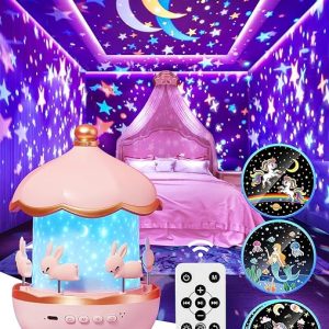 Onefire Unicorn Night Light Star Projector for Kids (15 Sounds, 15 Films) – Baby Sound Machine