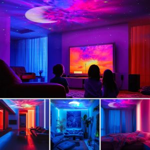 Astronaut Projector Robot Night Light (L4-L3081) - 360° Rotatable Galaxy & Starry Sky Projector