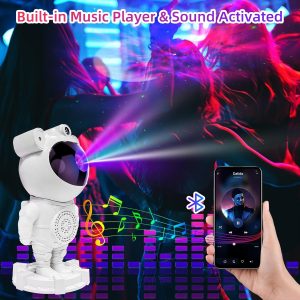 Astronaut Projector Robot Night Light (L4-L3081) - 360° Rotatable Galaxy & Starry Sky Projector