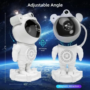 Astronaut Projector Robot Night Light (L4-L3081) - 360° Rotatable Galaxy & Starry Sky Projector