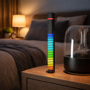 3D RGB APP Control Rechargeable Rhythm Light With Voice-Activated Pickup (D10)