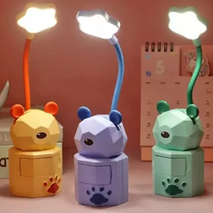 EIF Cute Cartoon Eye Protector Table Lamp – USB Rechargeable Study Lamp for Kids