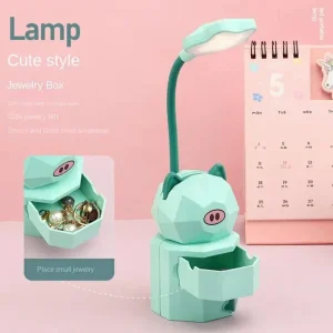 EIF Cute Cartoon Eye Protector Table Lamp – USB Rechargeable Study Lamp for Kids