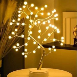 Decorative LED Shimmer Tree Light – Premium Home Decor Warm Light Night Lamp