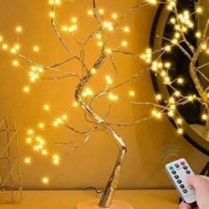 Decorative LED Shimmer Tree Light – Premium Home Decor Warm Light Night Lamp