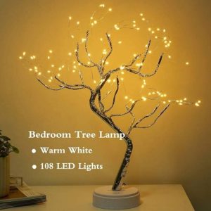 Decorative LED Shimmer Tree Light – Premium Home Decor Warm Light Night Lamp