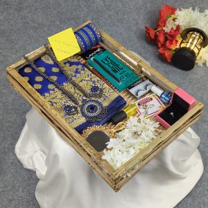 Valentine Surprise Box – Premium Silk Katan Saree Combo