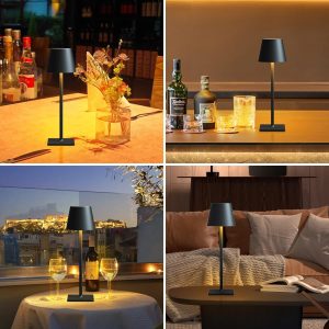 Cordless Rechargeable Table Lamp 6000mAh | IP65 Waterproof Wireless Lamp for Indoor & Outdoor Use