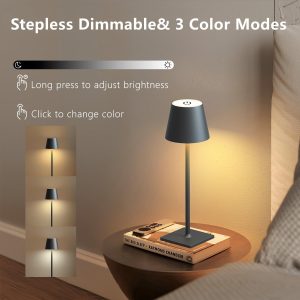 Cordless Rechargeable Table Lamp 6000mAh | IP65 Waterproof Wireless Lamp for Indoor & Outdoor Use