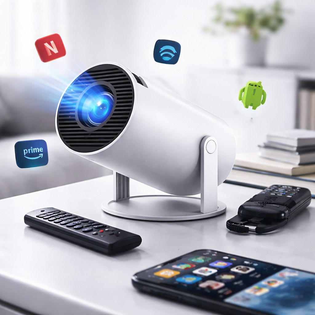 Magcubic HY300 Pro Mini Smart Projector – Android, WiFi Bluetooth, 130” Big Screen Home Cinema - Image 4