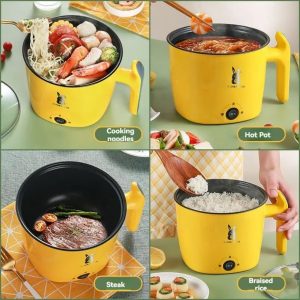 Runbaisn Electric Multi Cooking Pot 1.9 Ltr | Compact Electric Cooker with Steam Function