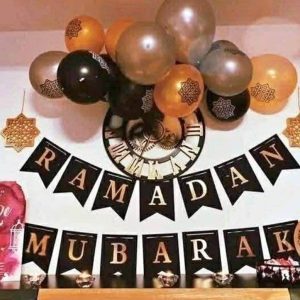 Ramadan Mubarak LED Fairy Light Wall Decoration Banner Set