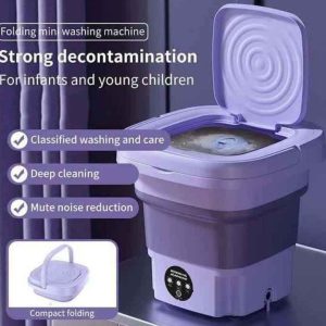 Portable Foldable Mini Washing Machine – 6-8L Capacity, Fully Automatic, Lightweight Clothes Washer
