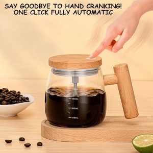 Automatic Mixing Cup | One-Button Self Stirring Coffee & Protein Shake Mug