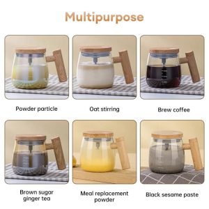 Automatic Mixing Cup | One-Button Self Stirring Coffee & Protein Shake Mug