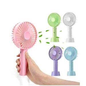 Mini Stylish Rechargeable Hand Fan – Portable USB Cooling Fan with 3-Speed & 2000mAh Battery