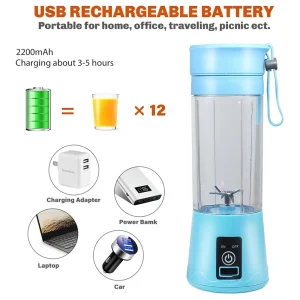 Portable Mini Juicer Blender – USB Rechargeable Personal Smoothie Maker