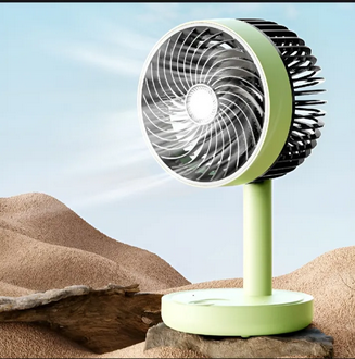 DP-7639 Rechargeable Desk Fan – 4000mAh Battery, 3-Speed, Type-C Portable Cooling Fan