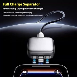 Smart Auto Disconnect Type-C Adapter – 140W Fast Charging & Overcharge Protection