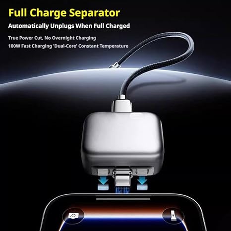 Smart Auto Disconnect Type-C Adapter – 140W Fast Charging & Overcharge Protection - Image 2