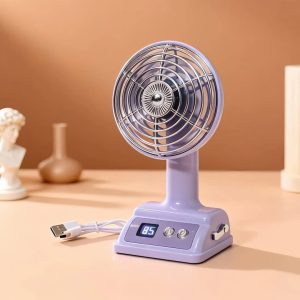 Powerful Mini Desk Fan with 100 Speed Settings & LED Display