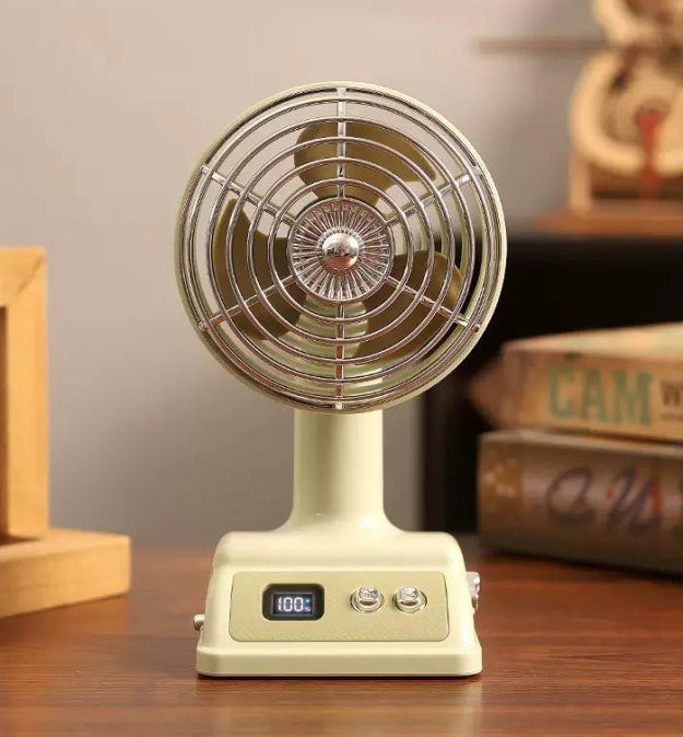 Powerful Mini Desk Fan with 100 Speed Settings & LED Display