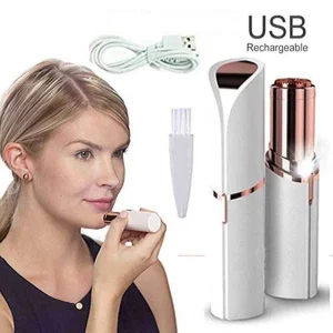 Rechargeable Flawless Face Hair Removal Women Painless Facial Hair Remover with LED Light