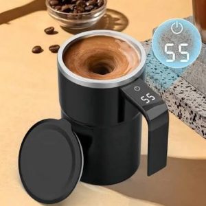 Automatic Magnetic Stirring Cup (Rechargeable) with Digital Temperature Display