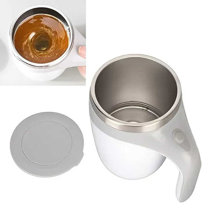 Multi-Functional Magnetized Stirring Cup Rechargeable 380ml – Automatic Self Stirring Coffee Mug - Image 2