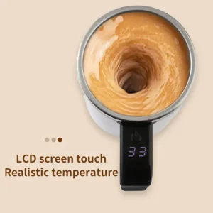 Automatic Magnetic Stirring Cup (Rechargeable) with Digital Temperature Display