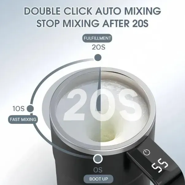 Automatic Magnetic Stirring Cup (Rechargeable) with Digital Temperature Display - Image 4