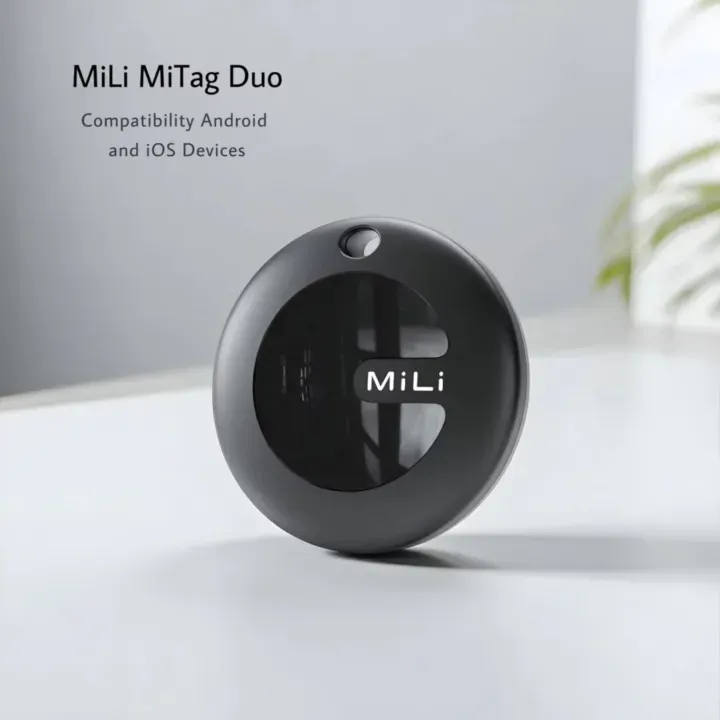 MiLi MiTag Duo Smart Finder, Bluetooth Tracker for Keys Wallet Bag, Android Find Hub Compatible