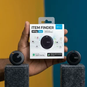 MiLi MiTag Duo Smart Finder, Bluetooth Tracker for Keys Wallet Bag, Android Find Hub Compatible