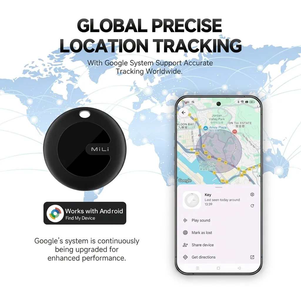 MiLi MiTag Duo Smart Finder, Bluetooth Tracker for Keys Wallet Bag, Android Find Hub Compatible - Image 3