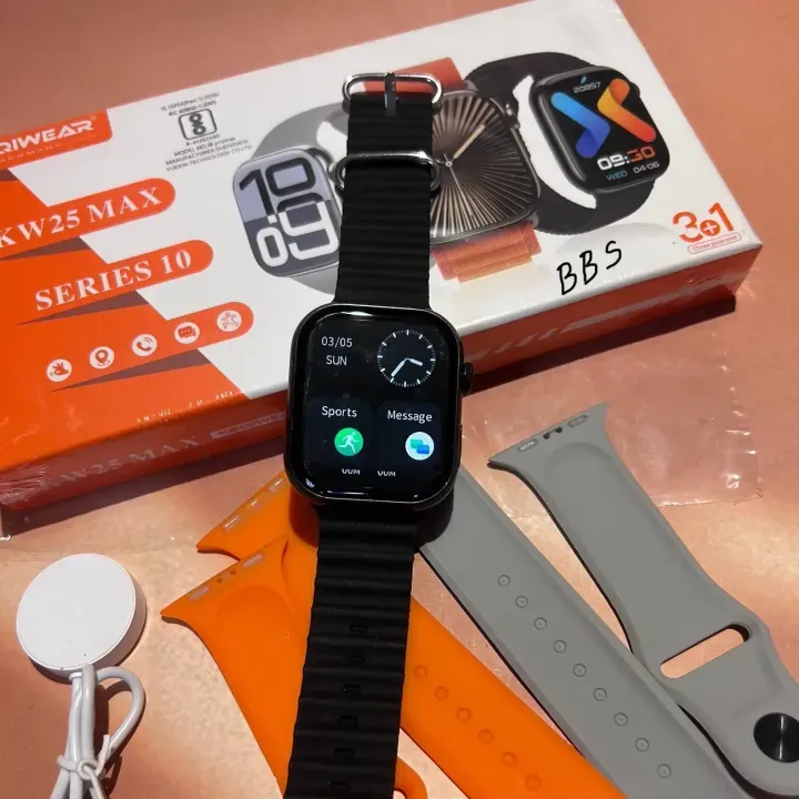 Keqiwear KW25 Max Series 10 Smart Watch, Bluetooth Calling Smartwatch with 3 Straps, IP67 Waterproof - Image 2